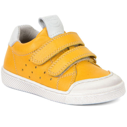 Yellow and white FRODDO Halbschuh G2130290-3, a stylish and comfortable footwear option for kids