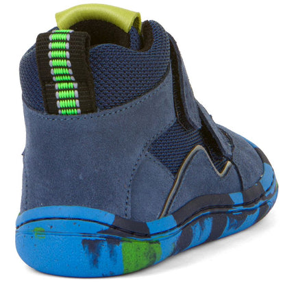 Children's FRODDO Barfuß Knöchelschuh G3110224-3 in blue and green