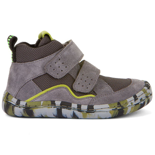 FRODDO Barfuß Knöchelschuh G3110224-4 in grau und grün für Kinderfüße
