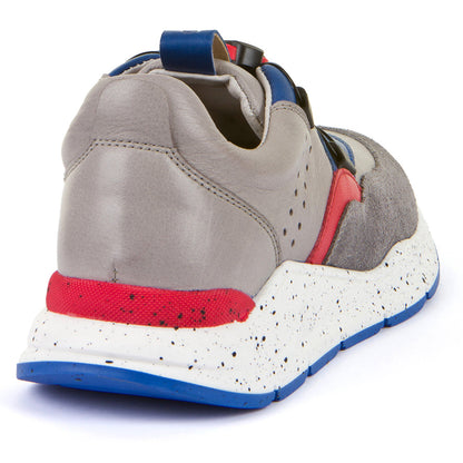 High-quality FRODDO Halbschuh G3130166-1 in grey, blue, and red color combination