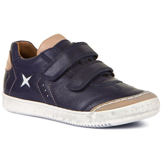 A dark blue and beige FRODDO Halbschuh G3130190, a stylish and durable shoe