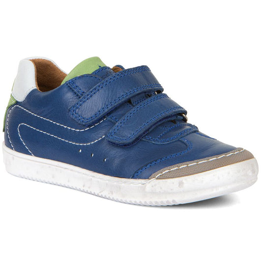 Alt text: FRODDO Halbschuh G3130217-1 in königsblau and grün, a stylish and comfortable children's shoe perfect for everyday wear