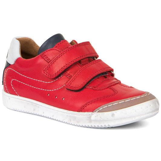 High-quality FRODDO Halbschuh G3130217-4 in vibrant red and dark blue colors, perfect for fashion-forward kids' footwear