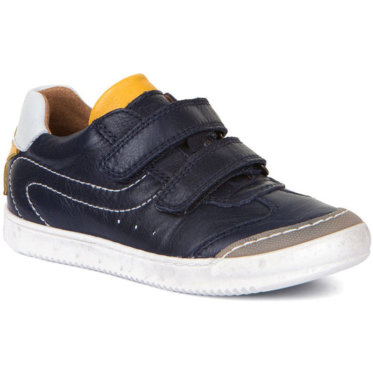 High-quality FRODDO Halbschuh G3130217 in dark blue with vibrant yellow accents