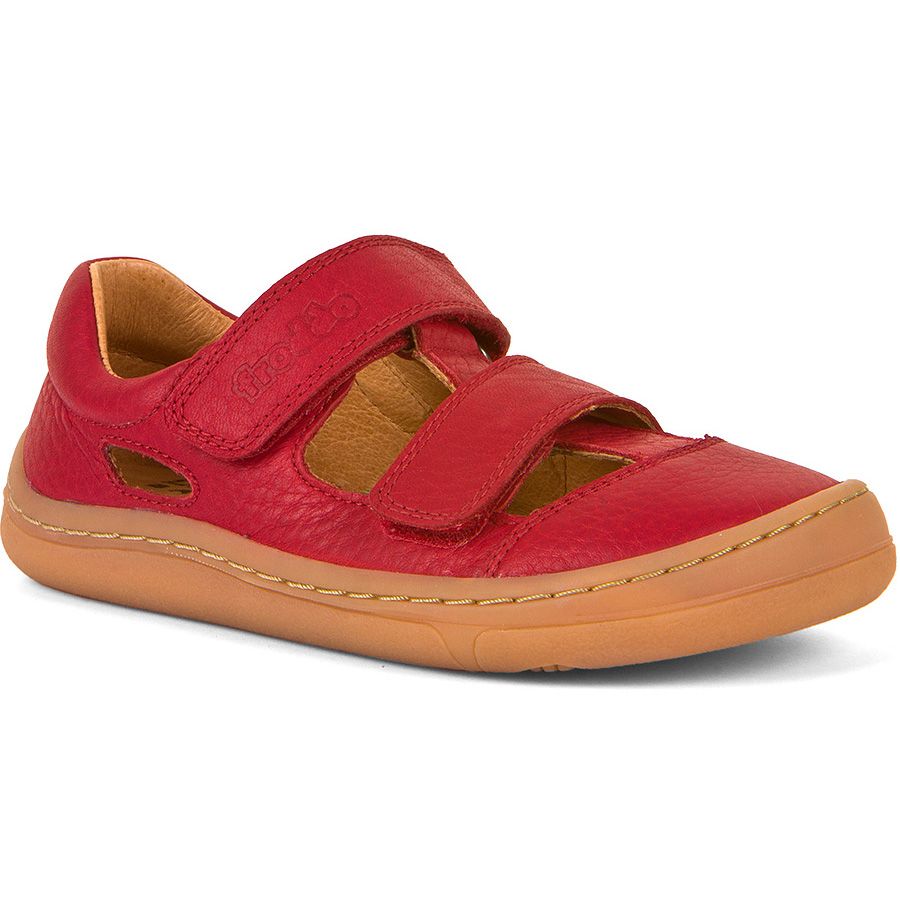 FRODDO Barfußschuh Halbsandale G3150241-5 - rot children's red half-sandal with flexible sole and toe protection 