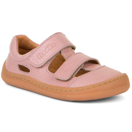 Girl's pink FRODDO barefoot sandal with adjustable straps and flexible sole