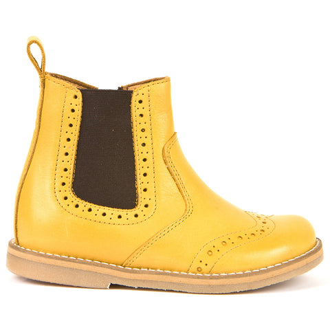 Yellow FRODDO Stiefelette G3160142-11 ankle boot with leather upper and rubber sole