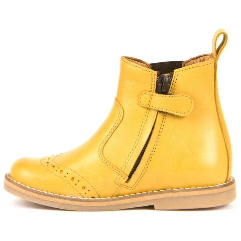 Modische gelbe Kinderstiefelette G3160142-11 von FRODDO - strapazierfähiges Leder