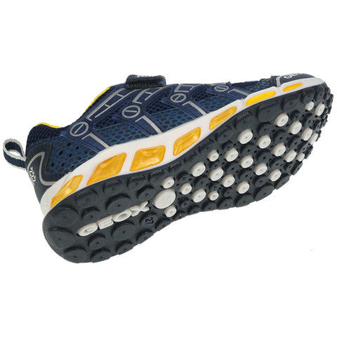 GEOX Blinker-Halbschuh SHUTTLE J6294B - navy - gelb with breathable sole and lights