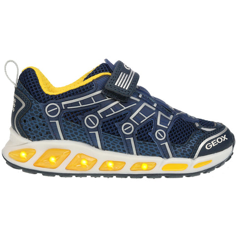 GEOX Blinker-Halbschuh SHUTTLE J6294B in navy and gelb color combination