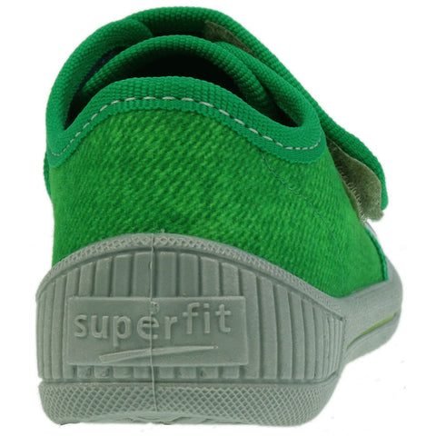 Comfortable and stylish SUPERFIT green indoor soccer slippers for active kids