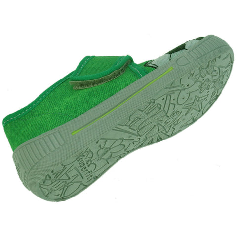 Comfortable and stylish green SUPERFIT Hausschuh 247-09 with football design