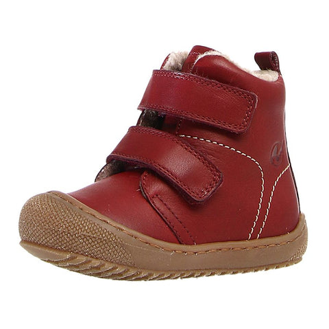 NATURINO Stiefel BUBBLE - rot Kinderstiefel aus rotem Leder mit wasserdichtem Futter und rutschfester Sohle