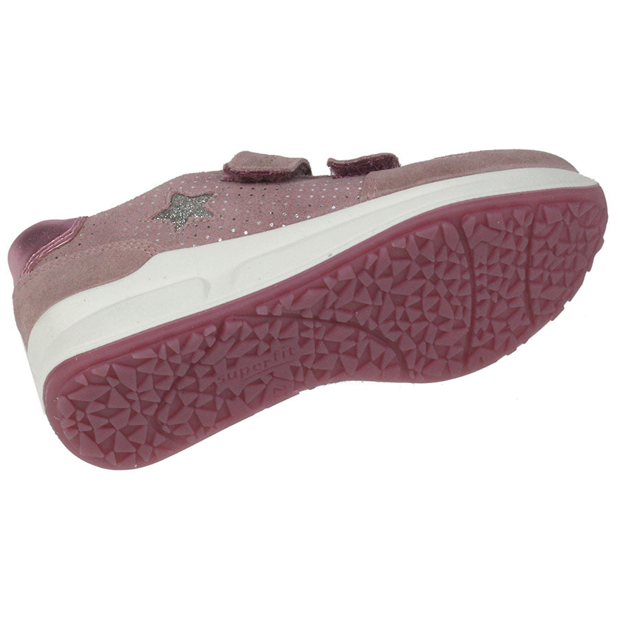 High-performance SUPERFIT Merida 187-90 half shoe in luscious lilac color with glitter accents, perfect for active and stylish individuals