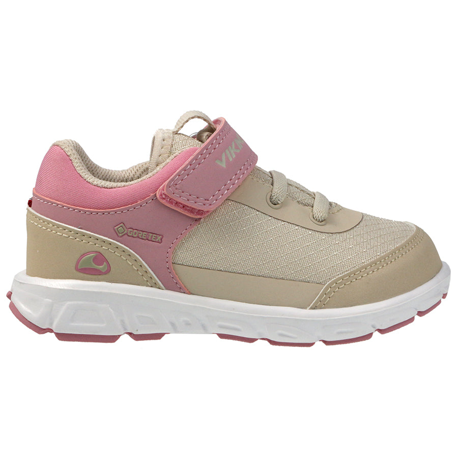 VIKING GORE-TEX Halbschuh SPECTRUM in beige and rosa, a stylish and waterproof shoe for outdoor activities and everyday wear, featuring durable construction and comfortable fit