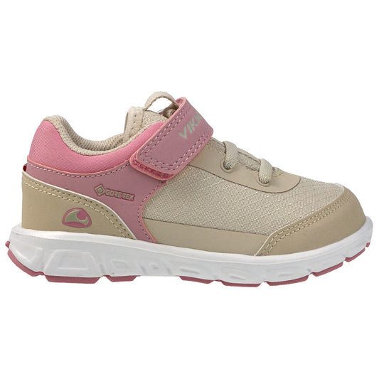 VIKING GORE-TEX Halbschuh SPECTRUM in beige and rosa, a stylish and waterproof shoe for outdoor activities and everyday wear, featuring durable construction and comfortable fit