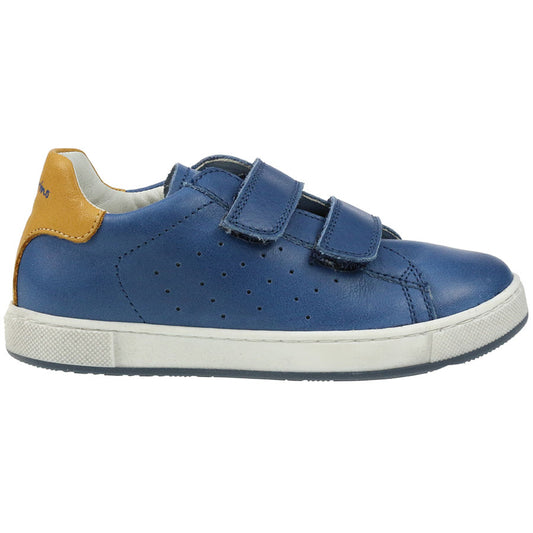 NATURINO Halbschuh HASSELT in azurblau color with curry accents 