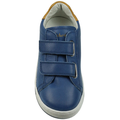 NATURINO Halbschuh HASSELT - azurblau - curry: Comfortable and stylish children's shoe in blue and yellow colors