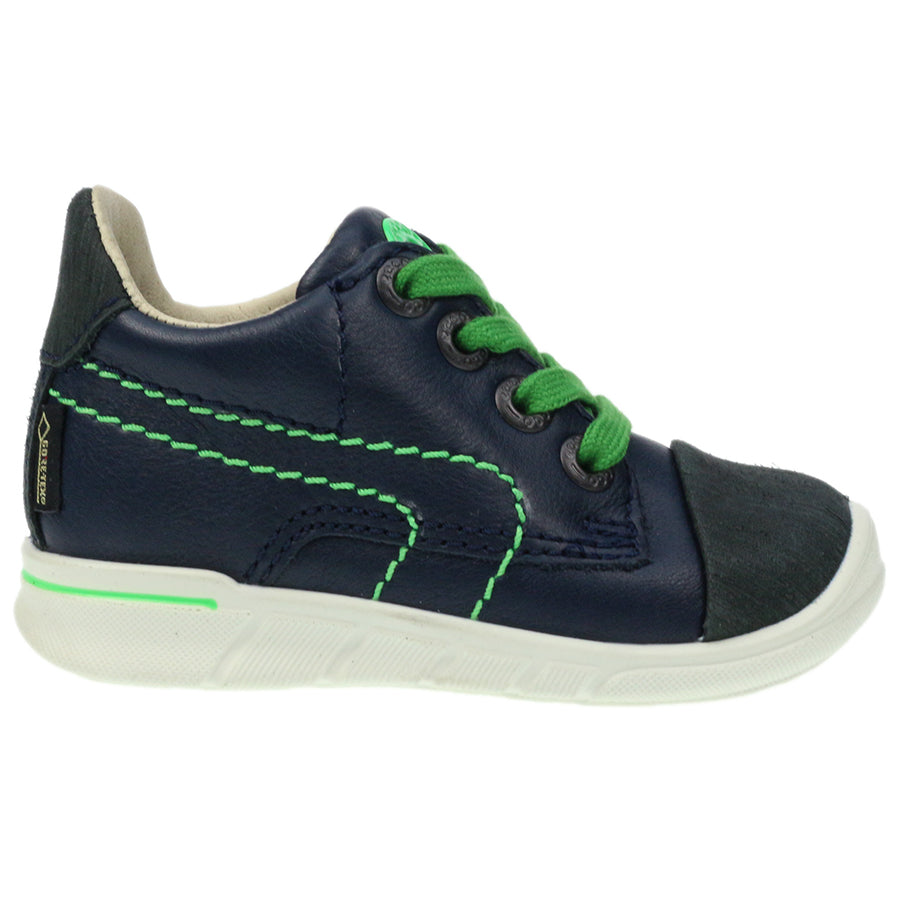 ECCO GORE-TEX Knöchelschuh FIRST 754151-52625 in marine and green, front view 