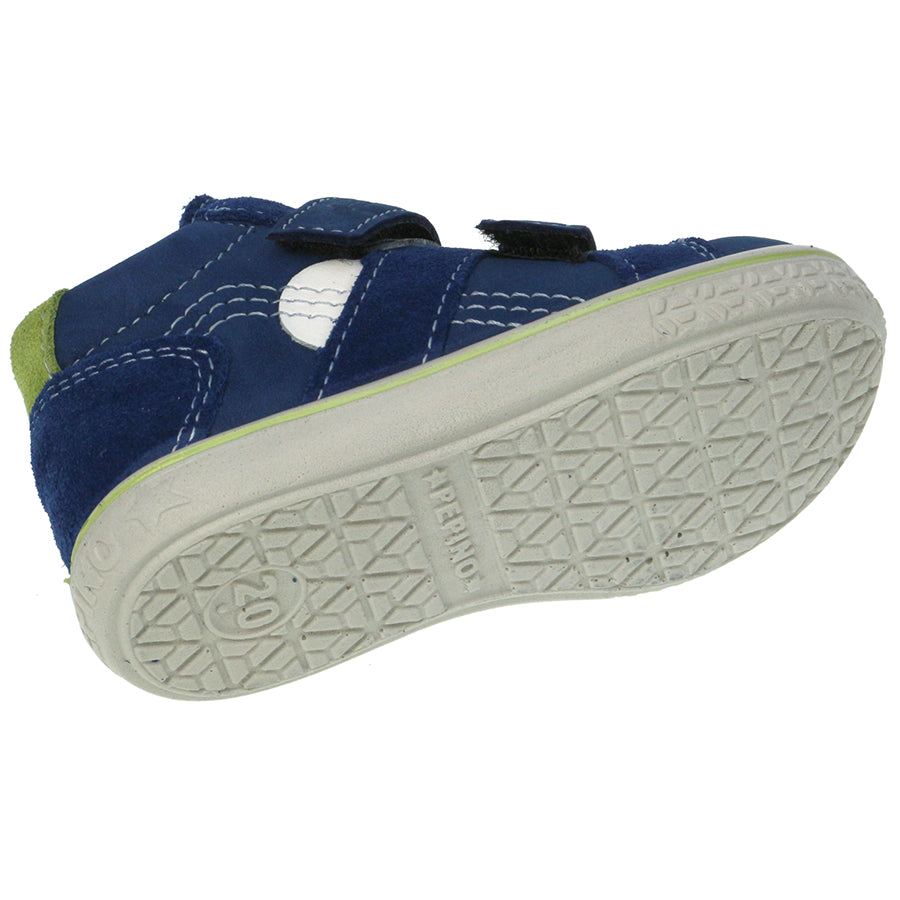 RICOSTA SYMPA-TEX Knöchelschuh LAIF in blue and kiwi colors, a durable and stylish footwear option for outdoor activities