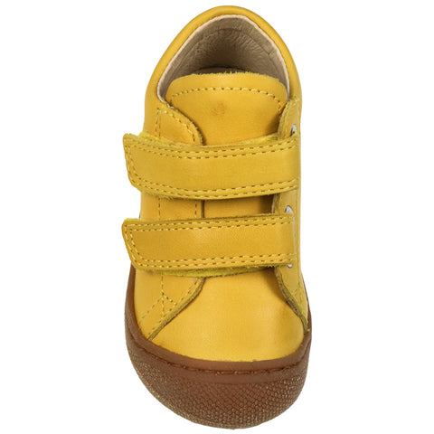 A yellow NATURINO Halbschuh COCOON IV, a high-quality and stylish shoe for kids