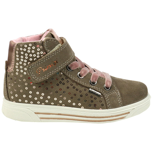 PRIMIGI GORE-TEX Knöchelschuh 63778-22 in taupe with roségold Pailletten