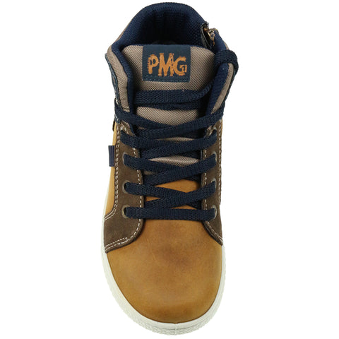 Close up of PRIMIGI GORE-TEX Knöchelschuh 63969-00 in brown color, side view