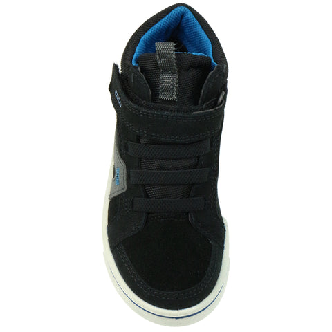 Black, grey, and blue ECCO GORE-TEX ankle shoe with style number 736152-58813