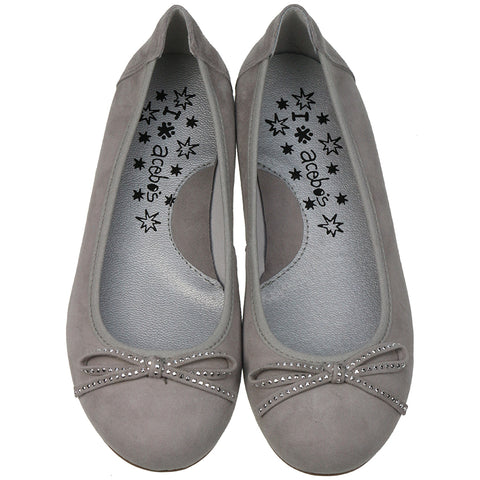 ACEBO'S Ballerina 9107 - hellgrau - Schleifchen