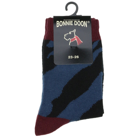 BONNIE DOON Socken BN653120 Zebra - denim - schwarz - bordeaux