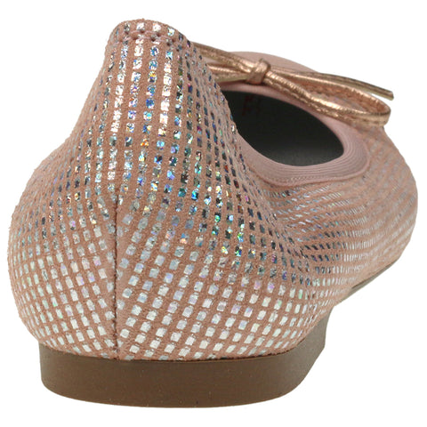 ACEBO'S Ballerina 9103 - roségold - hologramm, a stylish and elegant women's shoe with a shiny holographic finish, perfect for adding a touch of glam to any outfit