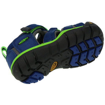 A navy and green KEEN Halbsandale SEACAMP II CNX TOTS product for toddlers