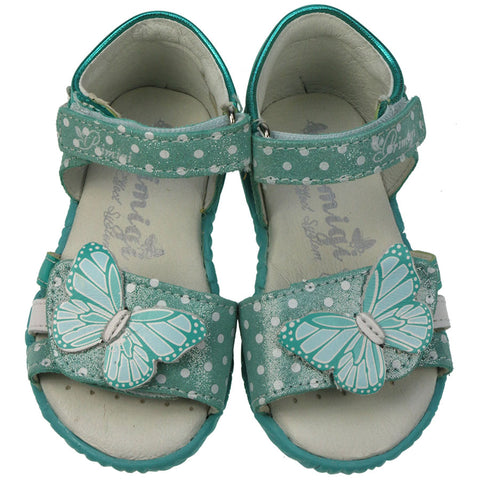 High-quality PRIMIGI Sandale 70423 with turquoise straps and cute polka dots