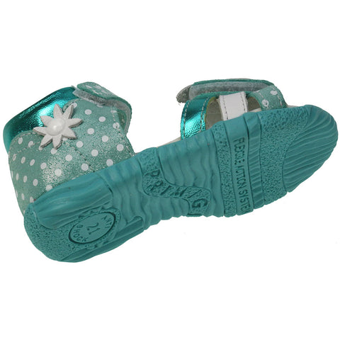 Trendy and durable PRIMIGI Sandale 70423 in türkis with stylish polka dots