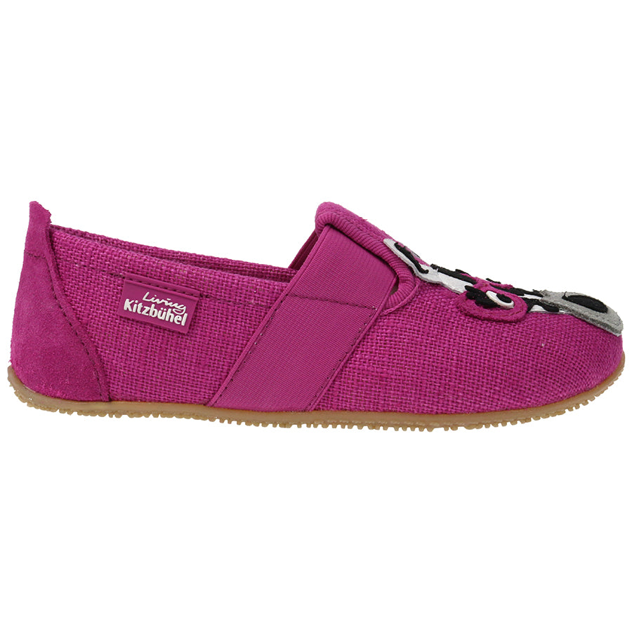 LIVING KITZBÜHEL Hausschuh 3122-368 - fuchsia - Zebra: Cozy fuchsia-colored slipper with stylish zebra print design