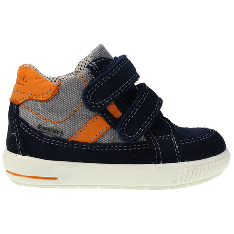 Men's SUPERFIT GORE-TEX Knöchelschuh 356-81 in navy and orange, a durable and waterproof shoe perfect for outdoor activities