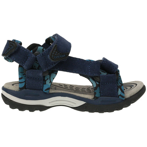 GEOX Sandale BOREALIS J720RE in blue and turquoise with comfortable straps and durable sole for outdoor activities