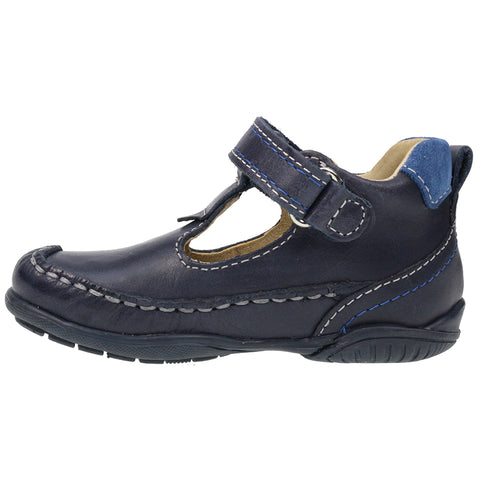 Bequeme dunkelblaue PRIMIGI Halbsandale 70743 für Kinder mit Klettverschluss