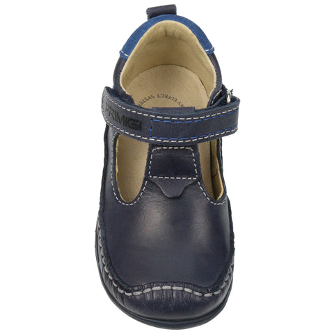 Sommersandale von PRIMIGI in dunkelblauem Leder mit Klettverschluss