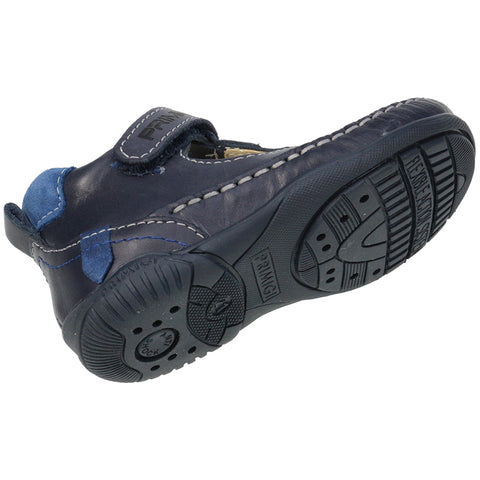 Bequeme dunkelblaue PRIMIGI Halbsandale 70743 mit Klettverschluss und kinderfreundlicher Sohle