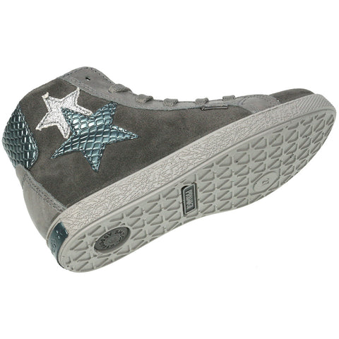 Kids' PRIMIGI GORE-TEX Knöchelschuh 85751 in grey and green metallic