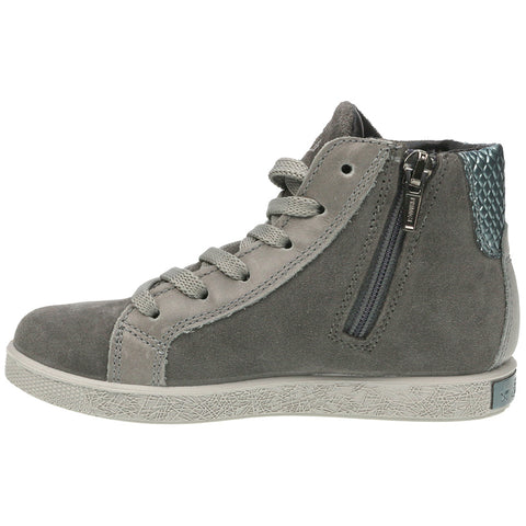 PRIMIGI GORE-TEX Knöchelschuh 85751 in grau und grün metallic, wasserdicht und atmungsaktiv für Kinder
