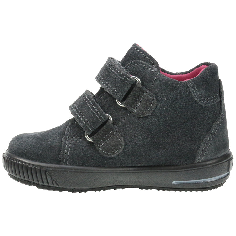 GORE-TEX Knöchelschuh 347-06 in dark grey color, with a beautiful flower design
