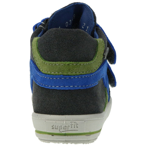 High-performance SUPERFIT GORE-TEX ankle shoe in grey and blue color combination