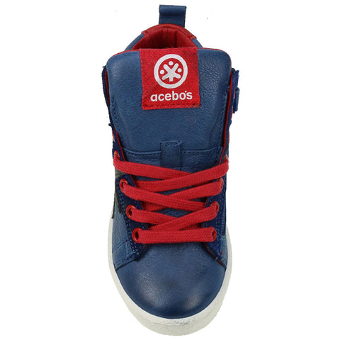 ACEBO´S Knöchelschuhe 5087 in jeansblau with stylish red accents