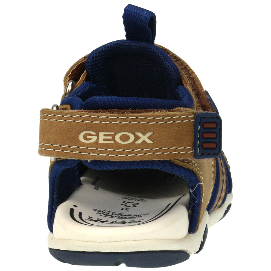 GEOX Halbsandale AGASIM B821AF in zimt and navy colors for kids