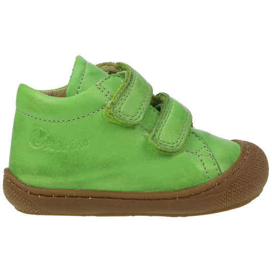 NATURINO Halbschuh 3972 in lindgrün for boys with lace-up design