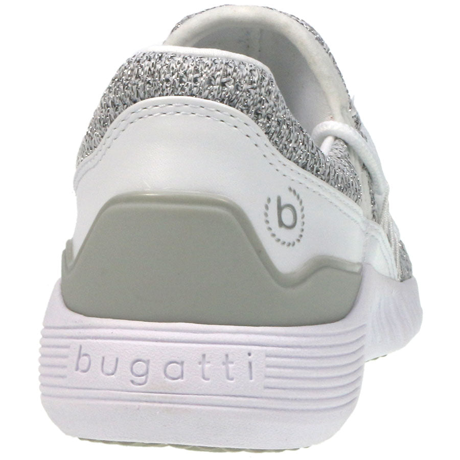 Silver and gray BUGATTI Halbschuh ALIEN 39362 with white accents, stylish and comfortable footwear for everyday wear