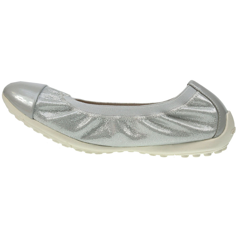 GEOX Ballerina PIUMA J82B0A - silber in silver color with comfortable sole and stylish design