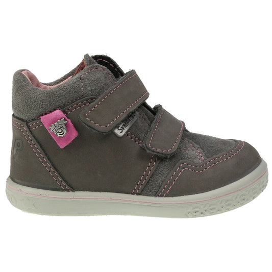 RICOSTA SYMPA-TEX Knöchelschuh JURI in grey and pink color, a high-quality and waterproof shoe for kids